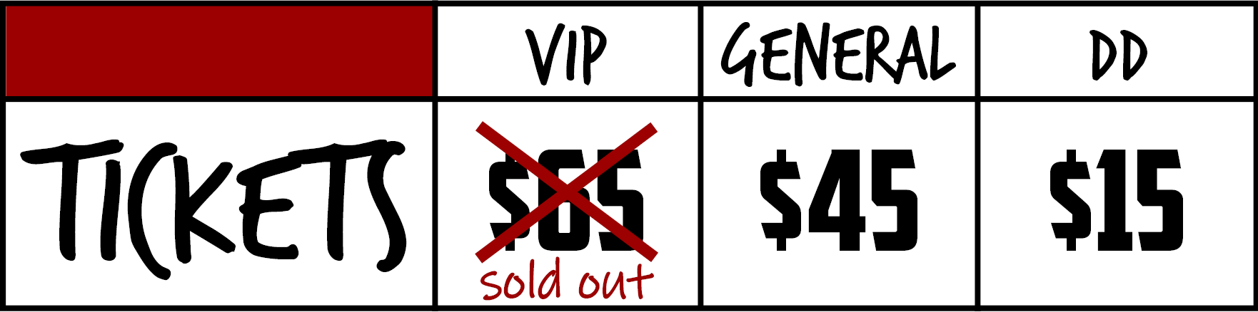 bourbonfest ticket chart